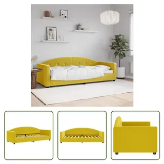 The Living Store Tagesbett Gelb 80x200 cm Samt - Gelb