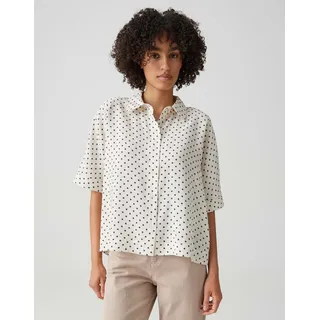 Opus Hemdbluse Polka Dot Design Weiß 38