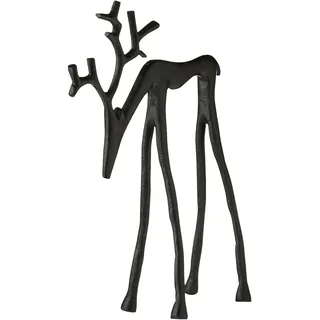 Generisch Rentier Deko Weihnachten Schwarze Rentier Metall Weihnachtsdeko Hirsch Deko Stehend Für Wohnzimmer Schlafzimmer Fensterbank (A)