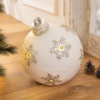 Outdoor LED Deko "Weihnachtskugel" 28cm groß Weihnachts Garten Leucht Deko außen