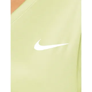 Nike Damen W NK Miler TOP Vneck T-Shirt, Limelight/(Reflective silv), L