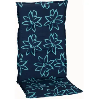 nyvi Hochlehnerauflage 118 x 50 cm Blume Hellblau 1 St.