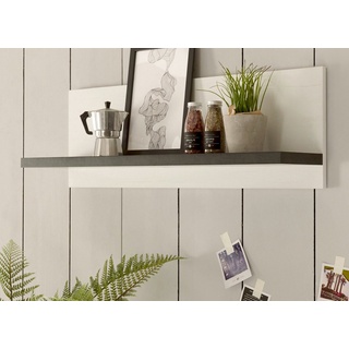 Furn.Design Küchenregal Stove, Wandboard in weiß Pinie und anthrazit, hängend weiß
