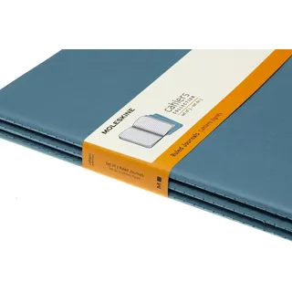 Moleskine Cahier XL, 3er Set, Liniert, Lebhaftes Blau