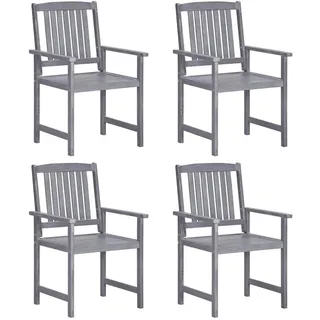 vidaXL Regiestuhl 57 x 61 x 92 cm grau 4 St.