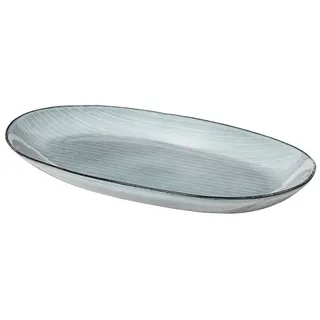 Broste Copenhagen Nordic Sea Servierplatte oval 30 x 17 cm blau