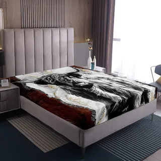 Highland Kuh Bettwäsche 90x200x30,Bull Rind Spannbettlaken,Western Lustige Tier Bettwäsche Set Schlafzimmer Dekor,Cur Pelz Kuh Bettwäsche Sets Kinder Jungen Mädchen,Top Sheet Nicht Enthalten