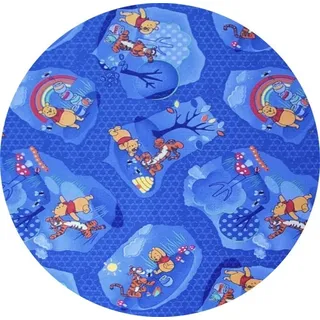 Niedlicher Kinderzimmerteppich Winnie Pooh 150cm rund