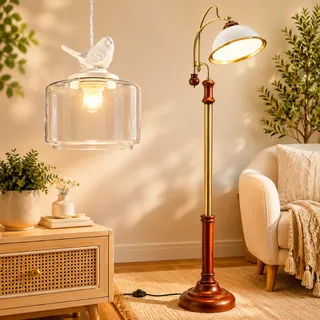 Dekoratives Beleuchtungsset 2 Teilig Vogel Hangelampe Jugendstil Stehlampe 221351995