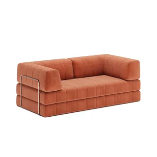Innovation Living Schlafcouch Polyester 2-Sitzer Rust Orange