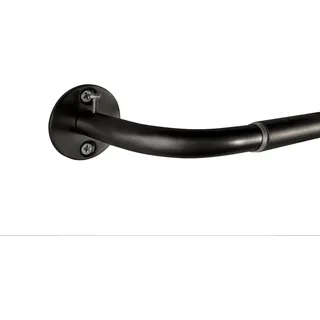 ONDECO Vorhangstange Teleskopgarnitur 1-läufig Ø 19 mm 160 - 280 cm Schwarz
