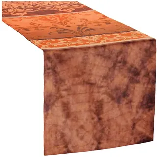 Erwin Müller Tischdecke Tischläufer "Paisley", fleckabweisend Ornamente orange 40 cm x 170 cm