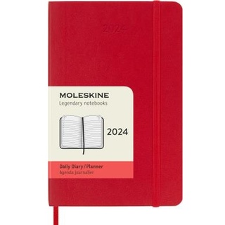 Moleskine, Kalender, 12 Monate Tageskalender 2025, Pocket/A6, 1 Tag = 1 Seite, Weicher Einband, Sc (A6, Harter Einband, Englisch)