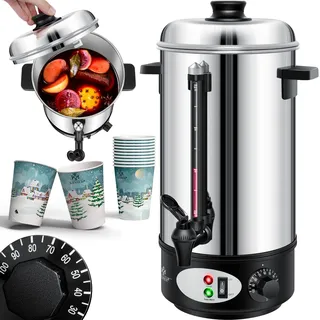 Kesser KESSER® Glühweinkessel Edelstahl Glühweinkocher Glühweinautomat Heißgetränkeautomat Wasserkocher Heißwasserspender Kocher Einkochautomat