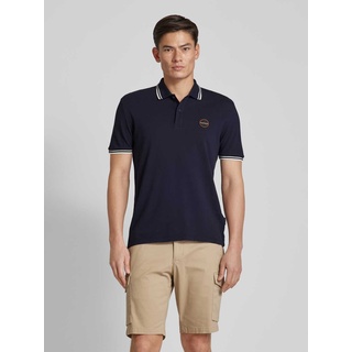 Regular Fit Poloshirt mit Label-Badge Modell 'MACAS', Marine, XXL