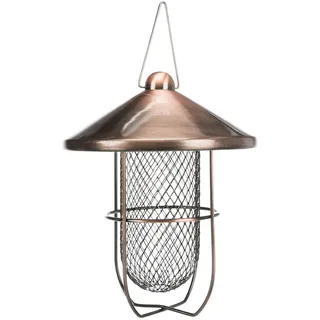 Trixie 55653 Futterspender mit Schutzgitter, Metall, 500 ml/ø 19 cm, Kupfer