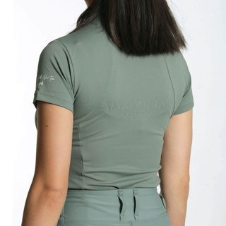 Maximilian Equestrian Base Layer Damen Short Sleeve Funktionsshirt Army Green L