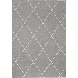 benuta Nest In- & Outdoor-Teppich Metro Grau 160x230 cm - Teppich für Balkon, Terrasse & Garten