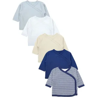 TupTam Baby Jungen Langarm Wickelshirt Baumwolle 5er Set - 74
