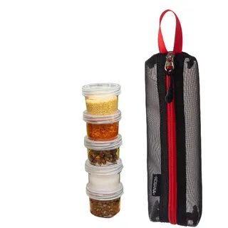 Reise Gewürz-Set - 5-teilig Camping Gewürzdosen mit Tasche