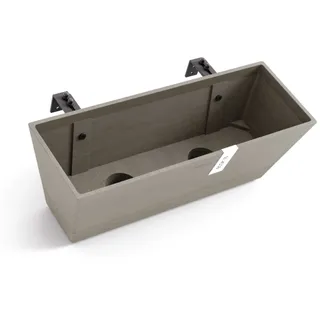 Ecopots Bruges Balcony 48 17 x 17 x 48 cm Grau/Schwarz