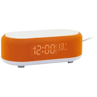 Karlsson Wecker Vogue - Leuchtendes Orange - 19.8x9.8x7cm | Rechteck - skandinavisch - Thermoplast - Wecker für Schlafzimmer