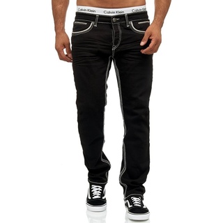 OneRedox Straight-Jeans J-5180C (Jeanshose Designerjeans Bootcut, 1-tlg) Freizeit Business Casual schwarz 33