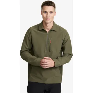 Ridge Half-zip Stretch Shirt Herren Grape Leaf/Forest Night, Größe:3XL - Herren > Oberteile > Hemden - Grün