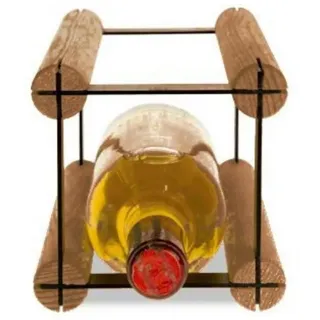Proregal Weinregal 12,5 x 12,5 x 24,5 cm Braun