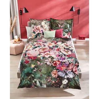 Kaeppel Mako-Satin Bettwäsche Vintage Floral bunt 1 Bettbezug 135 x 200 cm + 1 Kissenbezug 80 x 80 cm