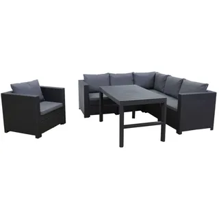 Keter Lounge Set Provence | Kombinationen inkl. Sessel und höhenverstellbarer Tisch | Kissen in anthrazit oder blau erhältlich