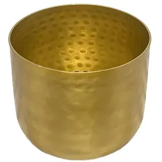 Serene Spaces Living Pflanztopf im antiken Messing-Look, goldfarben, gehämmert, dekorativer Akzent für Topfpflanzen, goldene Blumenvase für Hochzeit oder Veranstaltung, klein, 1 Stück