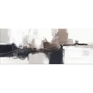 artissimo Glasbild, Beige, Glas, Abstrakt, Rechteckig, 80x30 cm, Bilder und Zubehör, Wandbilder, Glasbilder
