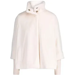 zero Damen Fellimitat-Jacke mit Stehkragen 44, Eggnog - 44