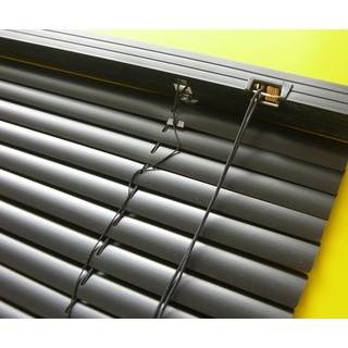PVC Jalousie schwarz - Breite 50 bis 120 cm - Höhe 160/220 cm - Tür Fenster Rollo Kunststoff Jalousette Fensterjalousie Lamellen Plastik (50 x 160 cm)