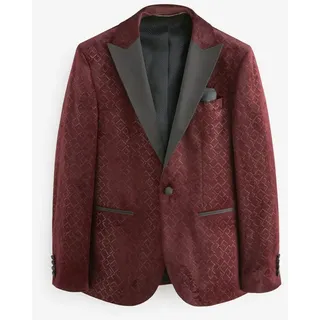 Next Sakko Gemustertes Samtsakko im Slim Fit (1-tlg) rot 24 (GB: 38S)