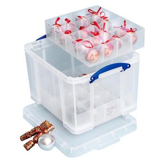 Really-Useful-Box Aufbewahrungsbox 35C+3xDIV, 35L, mit 3 Einsätzen, Kunststoff, 48 x 39 x 31cm