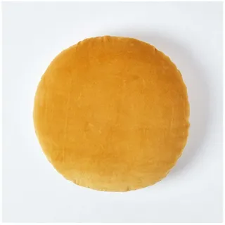 Homescapes rundes Kissen 40 x 40 cm Gelb