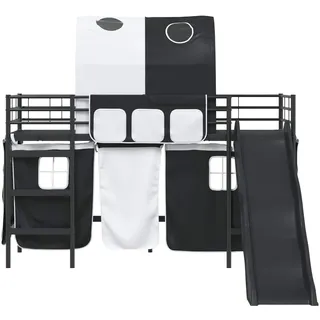 vidaXL Etagenbett 90 x 190 cm Metall schwarz