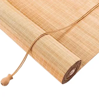 Bambusrollo Aussenbereich Bambus Rollo Ohne Bohren 50 60 80 100 120 140 150 160 170cm Breit Sichtschutz Rollo Fenster Sonnenschutz Jalousien Innen Außen Bambus Raffrollo Mit Lifter(Carbonized d)