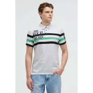 CAMP DAVID Poloshirt mit Stickerei weiß XXXL (62/64)