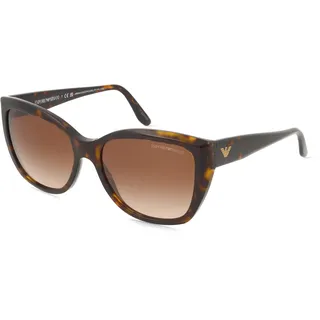 Emporio Armani 0EA4198 Damen-Sonnenbrille Vollrand Cat Eye Acetat-Gestell, braun