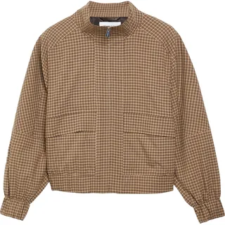 Comma, Karierte Blousonjacke mit Stehkragen Braun 40