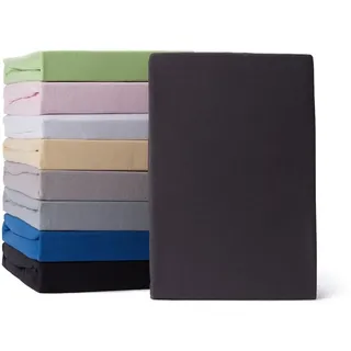 Lumaland Spannbettlaken Jersey 140 x 200 - 160 x 200 cm grau