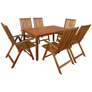 vidaXL Garten-Essgruppe 7-tlg. braun 42611