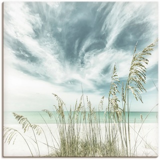 Artland Wandbild Allein am Strand, Strandbilder, (1 St.), in vielen Größen & Produktarten - Alubild / Outdoorbild für den Außenbereich, Leinwandbild, Poster, Wandaufkleber Wandtattoo auch Badezimmer geeignet B/H: 70 cm x cm, Leinwandbild blau Bilder Wohnaccessoires