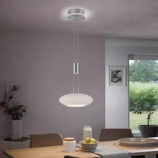 Q-Smart-Home Smarte Hängelampe Q-Etienne, dimmbar, alu / grau / zink, für Wohn- / Esszimmer, Metall, Modern, Smart Home Pendelleuchte - 35 cm - 35 cm - 200 cm