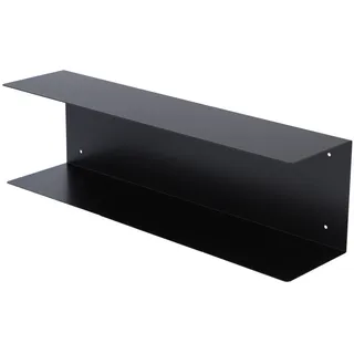 Wandregal Fleur aus Metall, modern und pulverbeschichtet, Schwarz, 80 cm breit