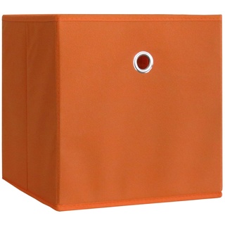 VCM 10er Set Faltbox Klappbox Stoff Kiste Faltschachtel Regalbox Aufbewahrung Boxas Orange