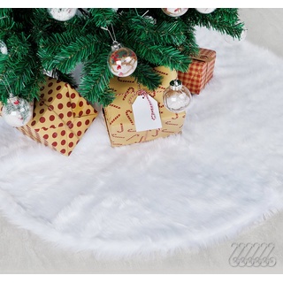 Homewit Christbaumschmuck Weihnachtsbaum Rock Christbaumständer Teppich Abdeckung Dekoration (1-tlg), Weiß Plüsch Weihnachtsbaum Decke 31zoll/80cm